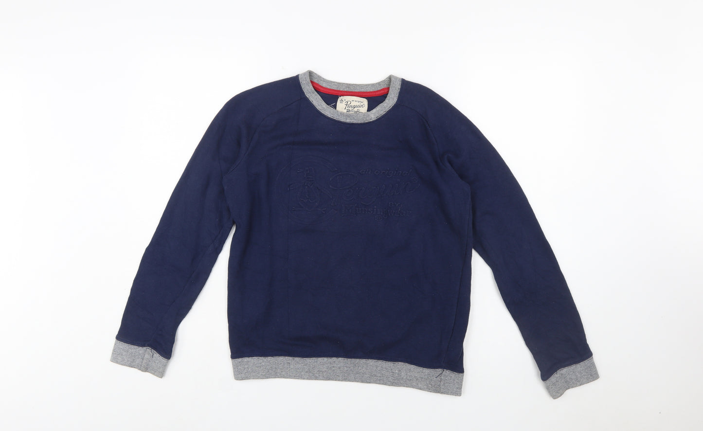 Penguin by Munsingwear Boys Blue Pullover Sweatshirt 14-15 Years Regular Fit