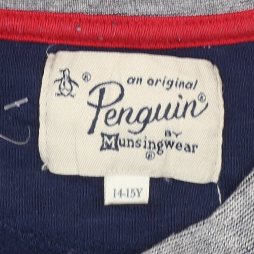Penguin by Munsingwear Boys Blue Pullover Sweatshirt 14-15 Years Regular Fit
