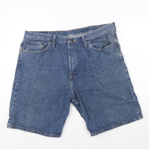 Wrangler Men's Blue Denim Relaxed Fit 40 Regular Cargo Shorts