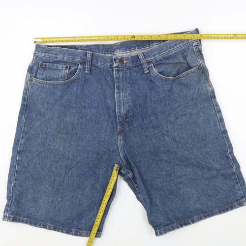 Wrangler Men's Blue Denim Relaxed Fit 40 Regular Cargo Shorts