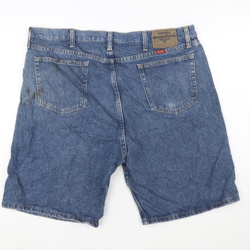 Wrangler Men's Blue Denim Relaxed Fit 40 Regular Cargo Shorts