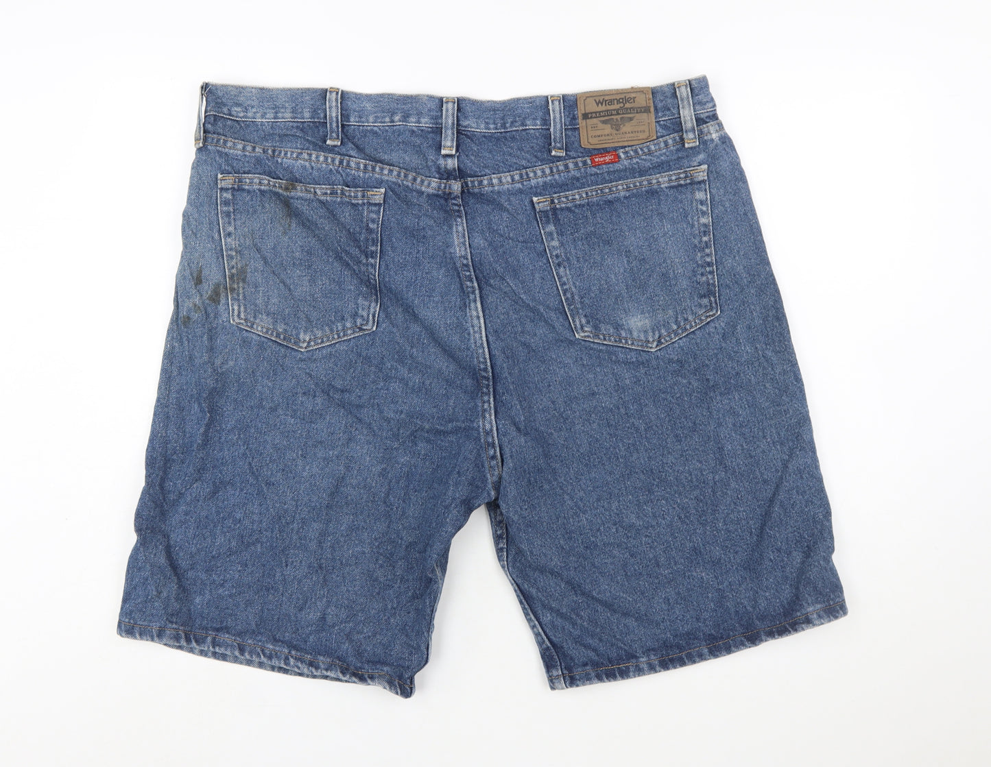 Wrangler Men's Blue Denim Relaxed Fit 40 Regular Cargo Shorts