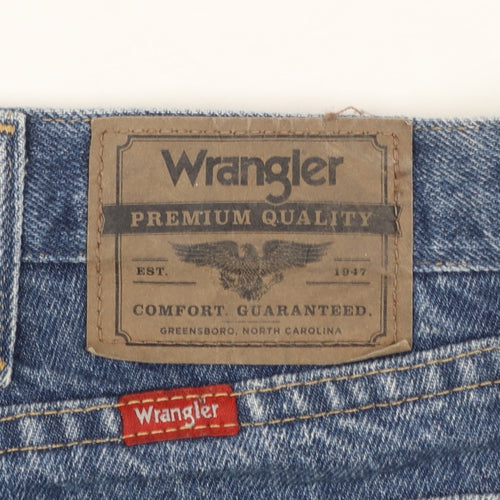 Wrangler Men's Blue Denim Relaxed Fit 40 Regular Cargo Shorts