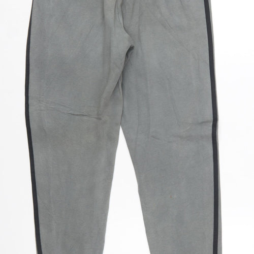 Adidas Boys Grey Jogger Trousers 14 Years Regular Fit Sportswear