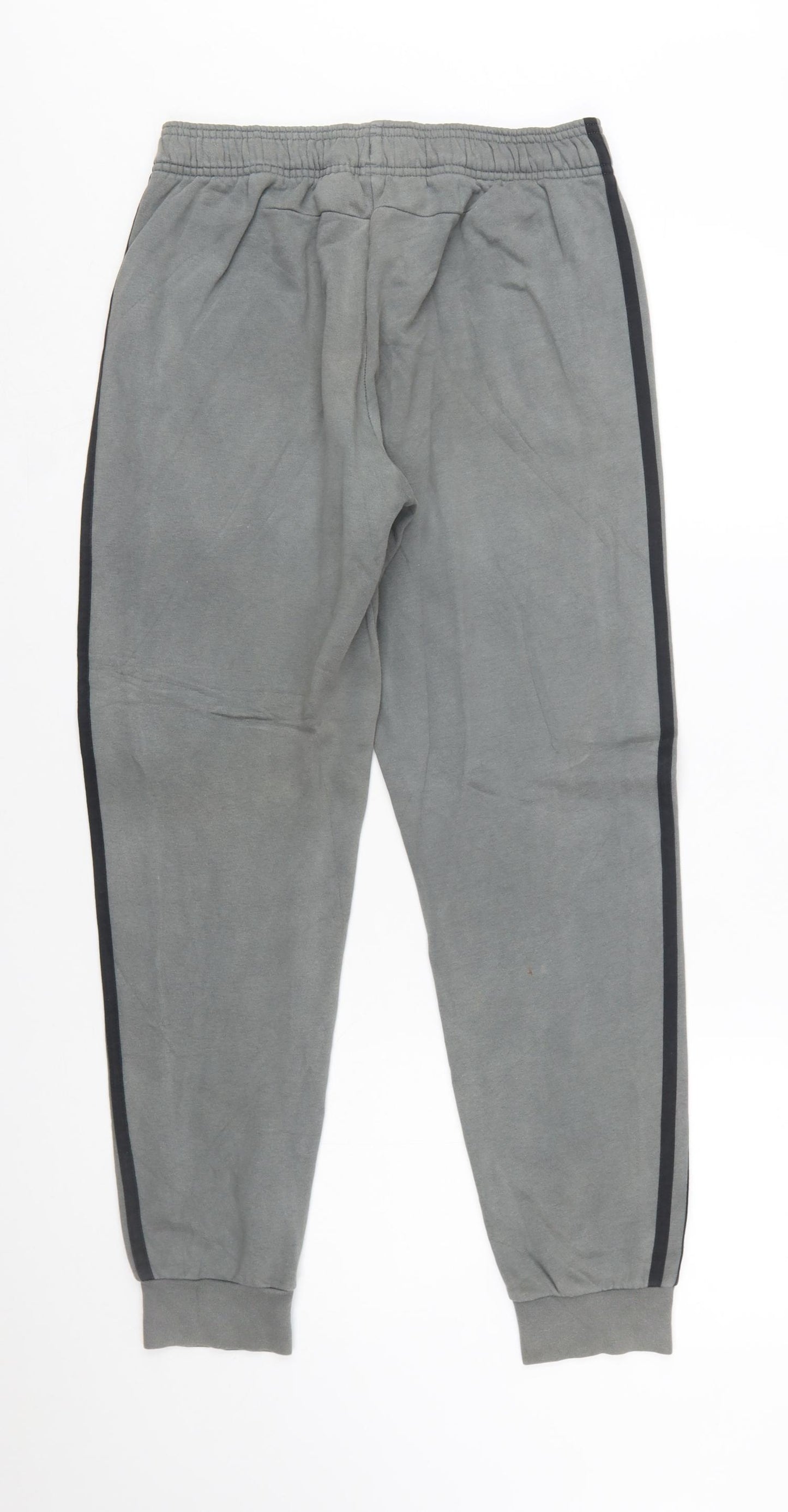 Adidas Boys Grey Jogger Trousers 14 Years Regular Fit Sportswear