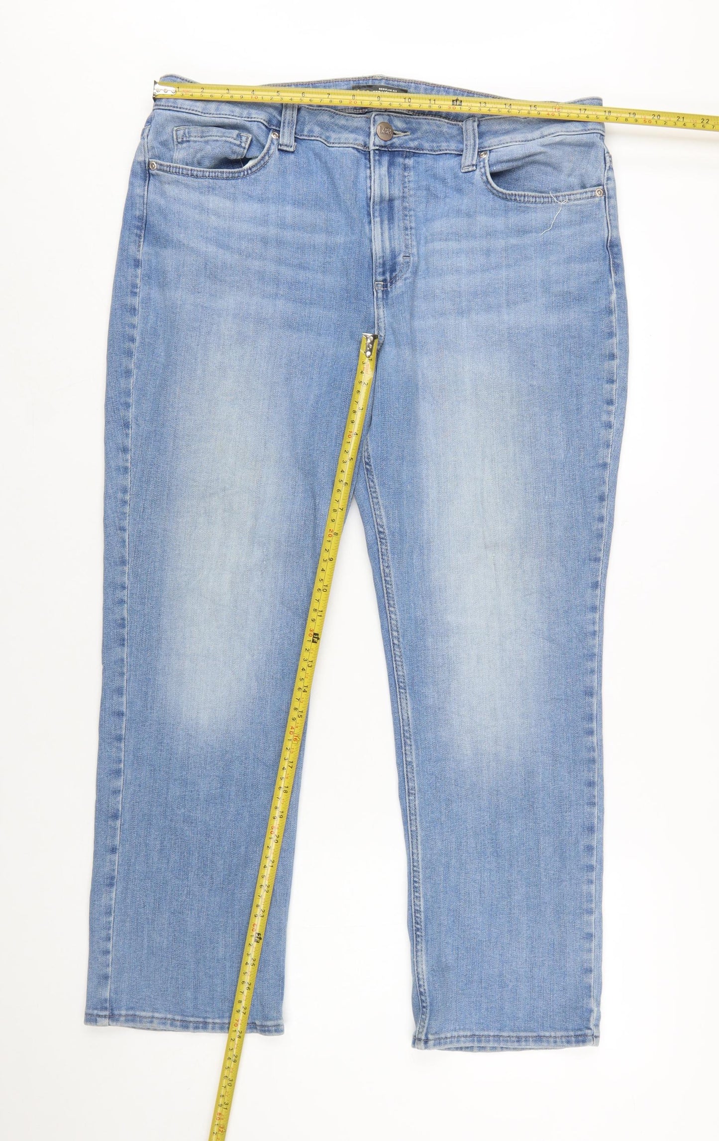 Lee Women’s Light Blue Straight Leg Mid Rise Jeans Size 16S
