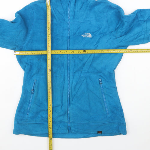 The North Face Women Blue Fleece Full Zip Jacket Size M Outdoor Layer