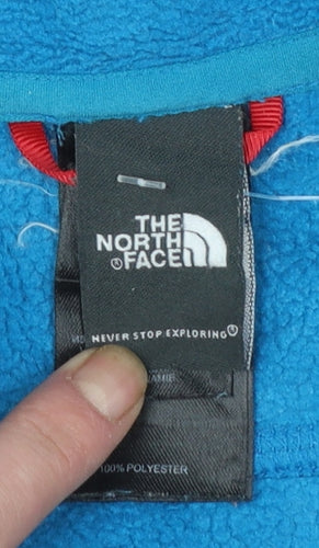 The North Face Women Blue Fleece Full Zip Jacket Size M Outdoor Layer