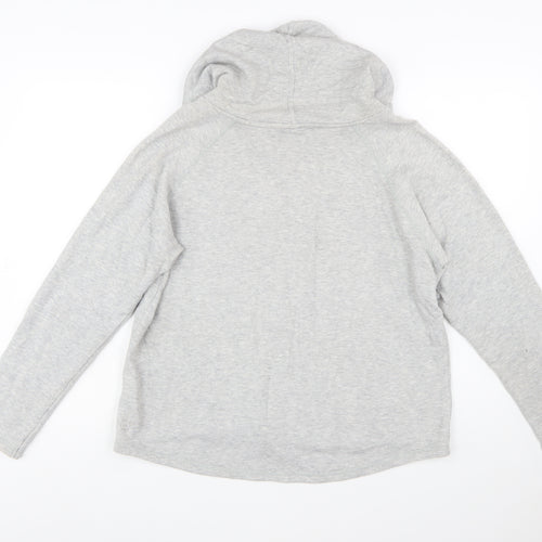 PUMA Womens Grey Hoodie Size 14 Pullover Long Sleeve Casual
