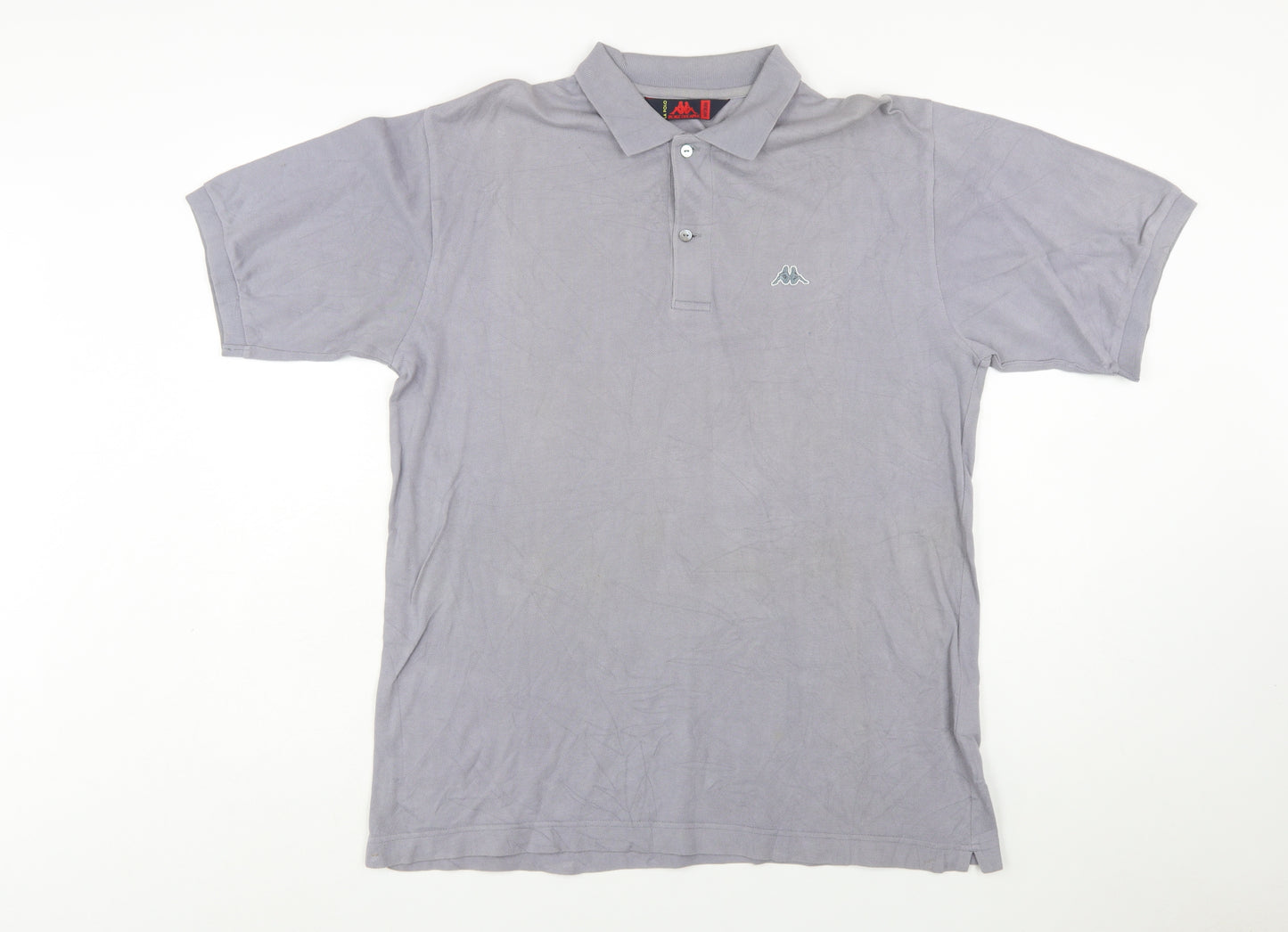 Robe Di Kappa Men's Grey Cotton Short Sleeve Polo - Size M