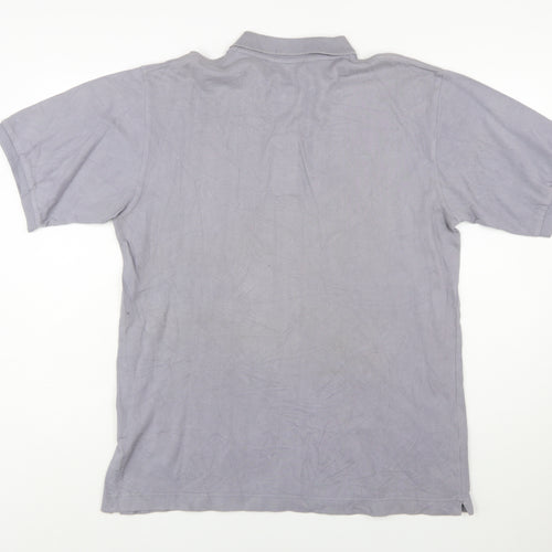 Robe Di Kappa Men's Grey Cotton Short Sleeve Polo - Size M