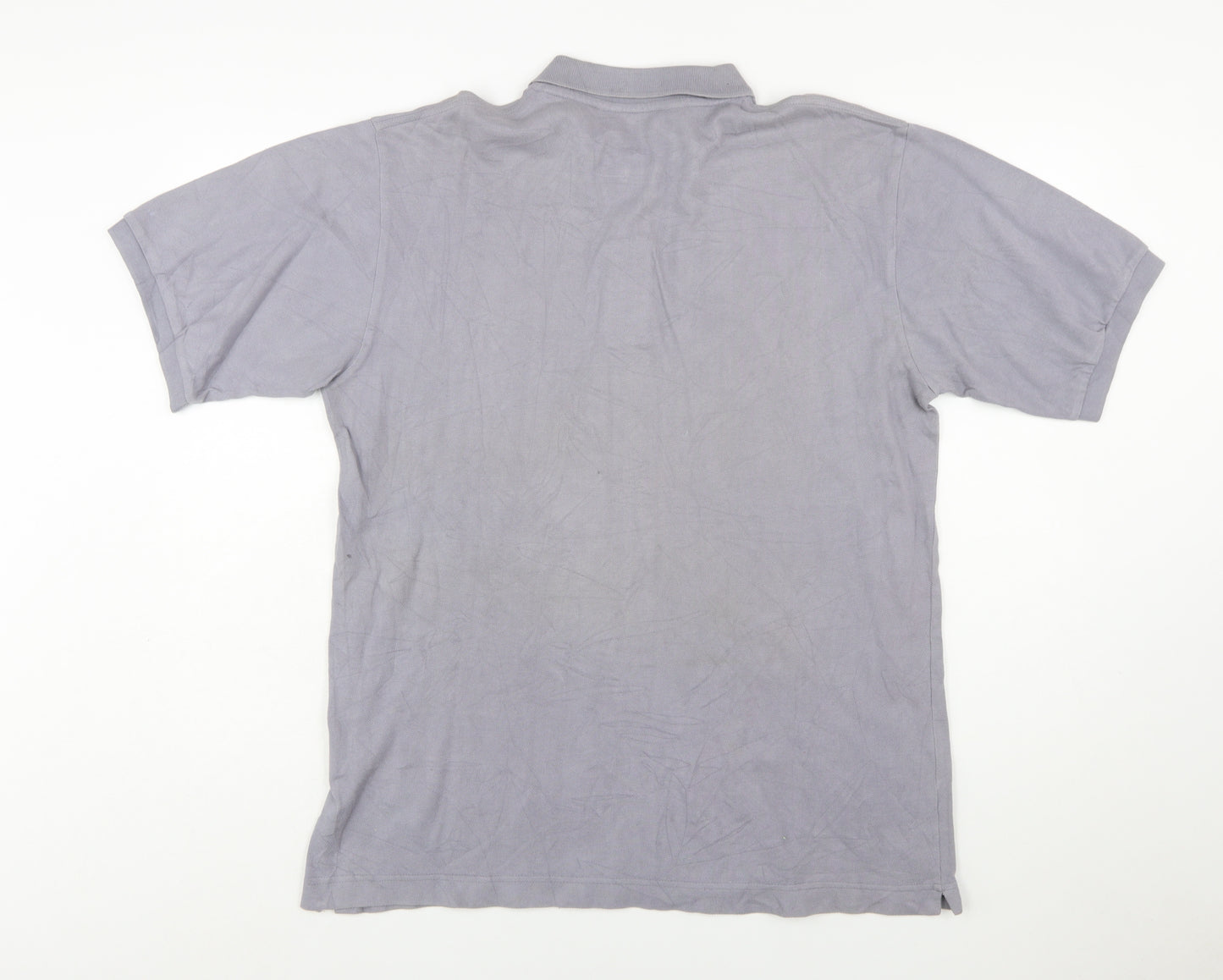 Robe Di Kappa Men's Grey Cotton Short Sleeve Polo - Size M