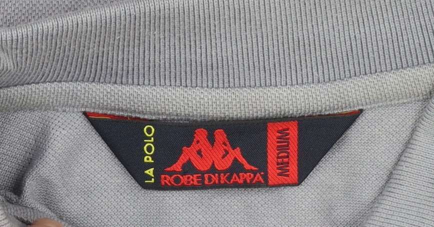 Robe Di Kappa Men's Grey Cotton Short Sleeve Polo - Size M