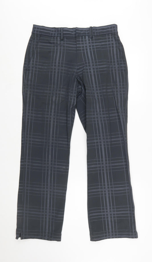 Under Armour Men’s Grey Check Chino Golf Trousers 32x30 Stretch