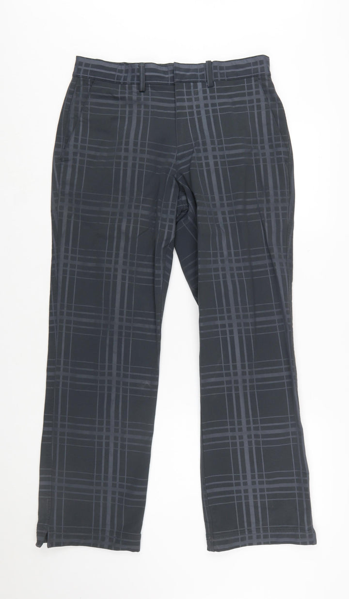 Under Armour Men’s Grey Check Chino Golf Trousers 32x30 Stretch