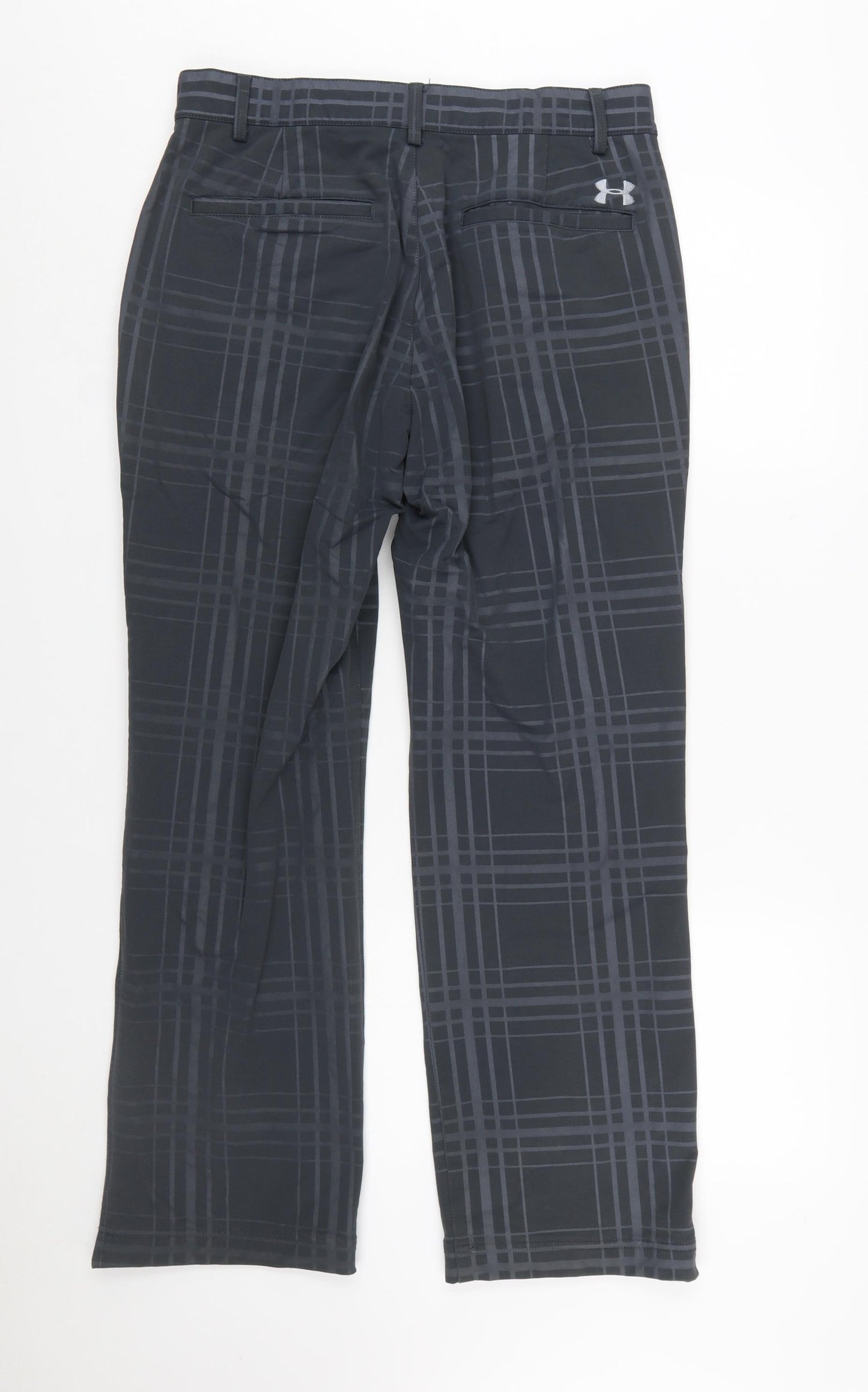 Under Armour Men’s Grey Check Chino Golf Trousers 32x30 Stretch