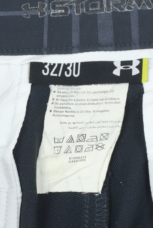 Under Armour Men’s Grey Check Chino Golf Trousers 32x30 Stretch