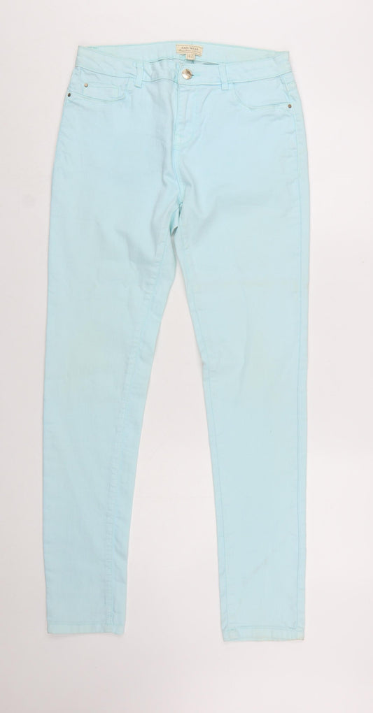 Easy Wear Women’s Blue Skinny Jeans Size 14 Regular Denim Stretch