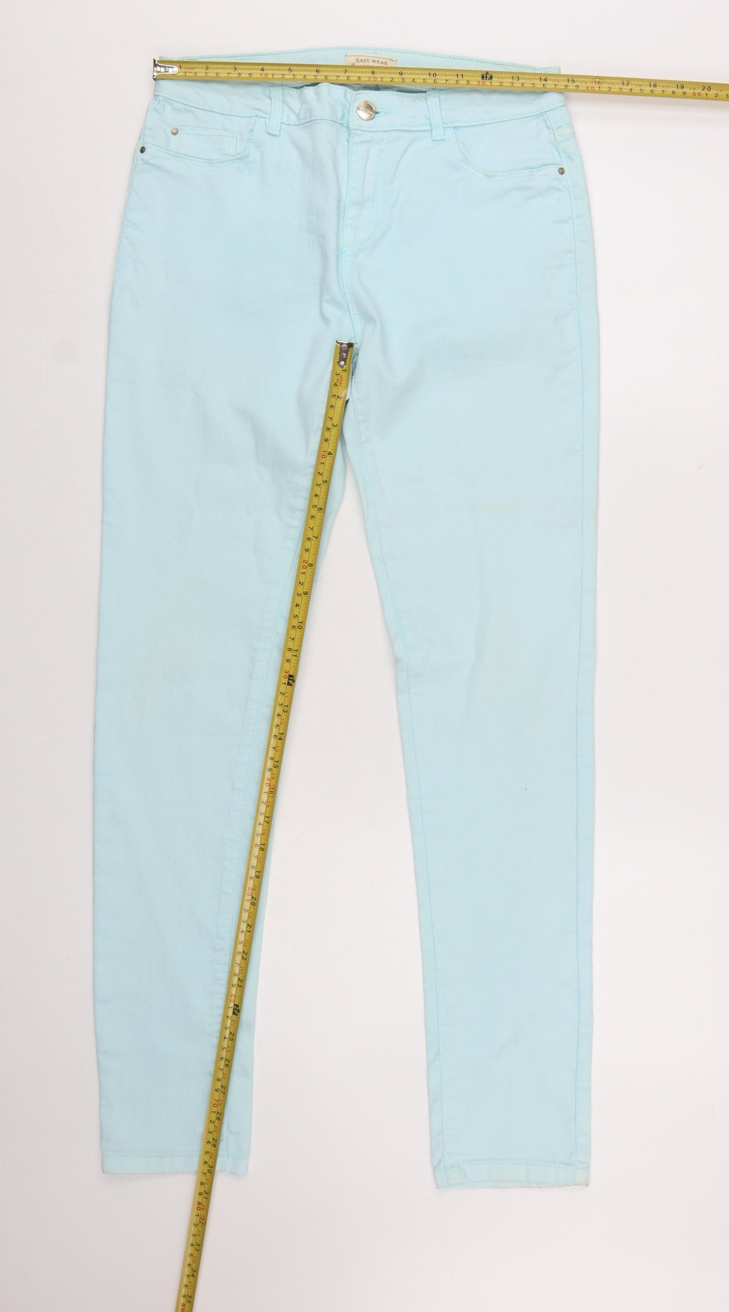 Easy Wear Women’s Blue Skinny Jeans Size 14 Regular Denim Stretch