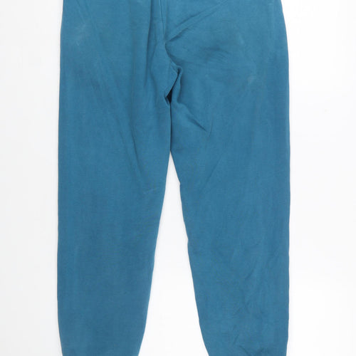 Puma Men Blue Small Jogger Sweatpants Cotton Tapered Fit