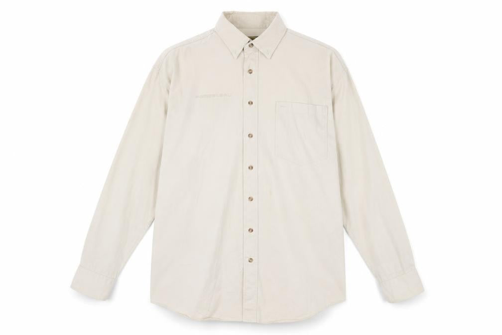 Front view of Rivers End Men's Beige Cotton Long Sleeve Button-Up Shirt XL