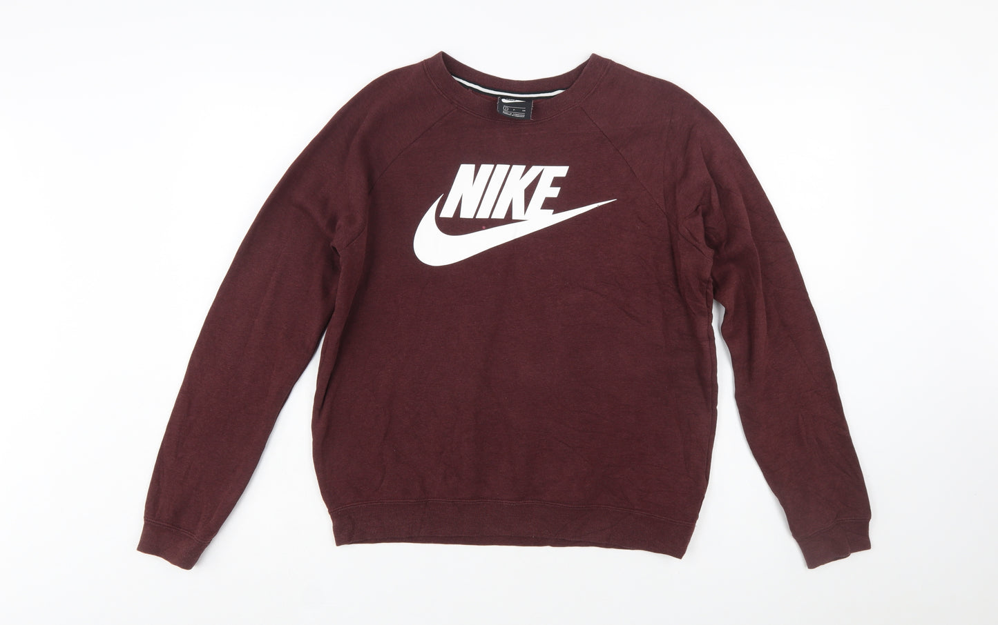 Nike Women’s Burgundy Crew Neck Sweatshirt Size S Logo Print