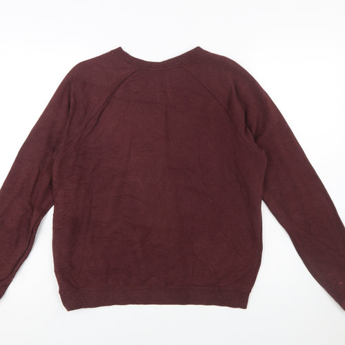 Nike Women’s Burgundy Crew Neck Sweatshirt Size S Logo Print