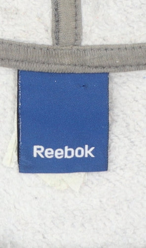 Reebok Women's Grey Pullover Hoodie Small Graphic Print Casual
