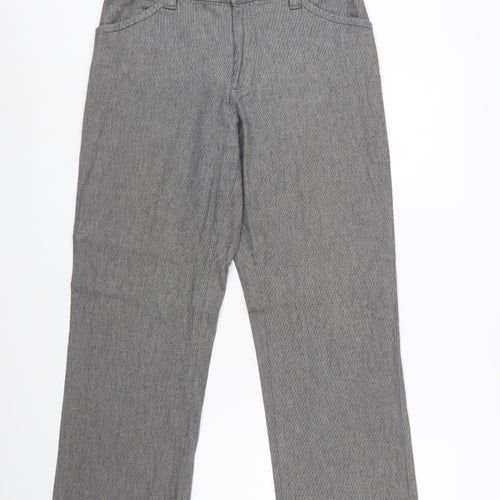 Lee Women's Grey Stretch Chino Trousers Size 10 Regular Fit