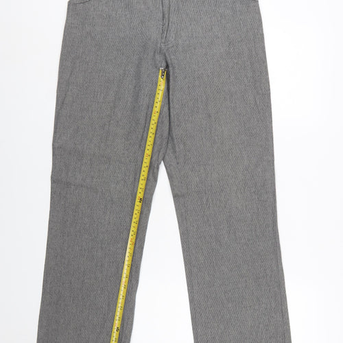 Lee Women's Grey Stretch Chino Trousers Size 10 Regular Fit