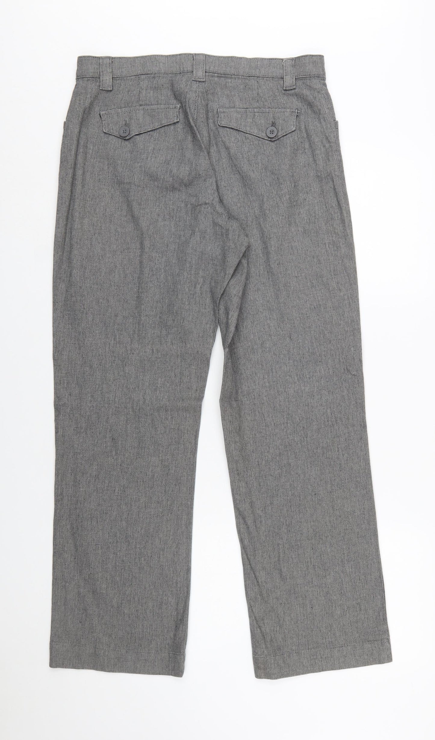 Lee Women's Grey Stretch Chino Trousers Size 10 Regular Fit