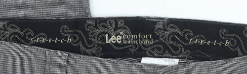 Lee Women's Grey Stretch Chino Trousers Size 10 Regular Fit