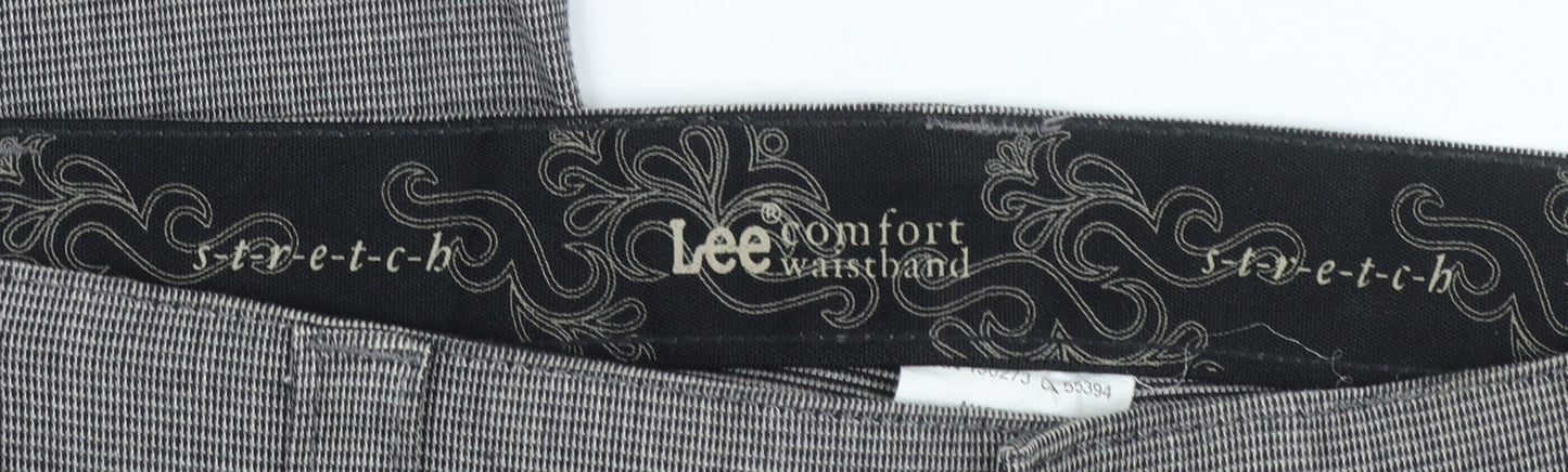 Lee Women's Grey Stretch Chino Trousers Size 10 Regular Fit