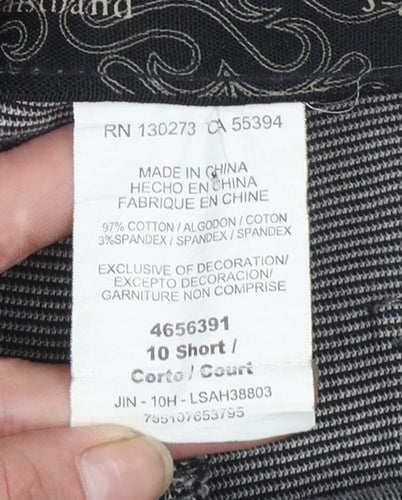 Lee Women's Grey Stretch Chino Trousers Size 10 Regular Fit