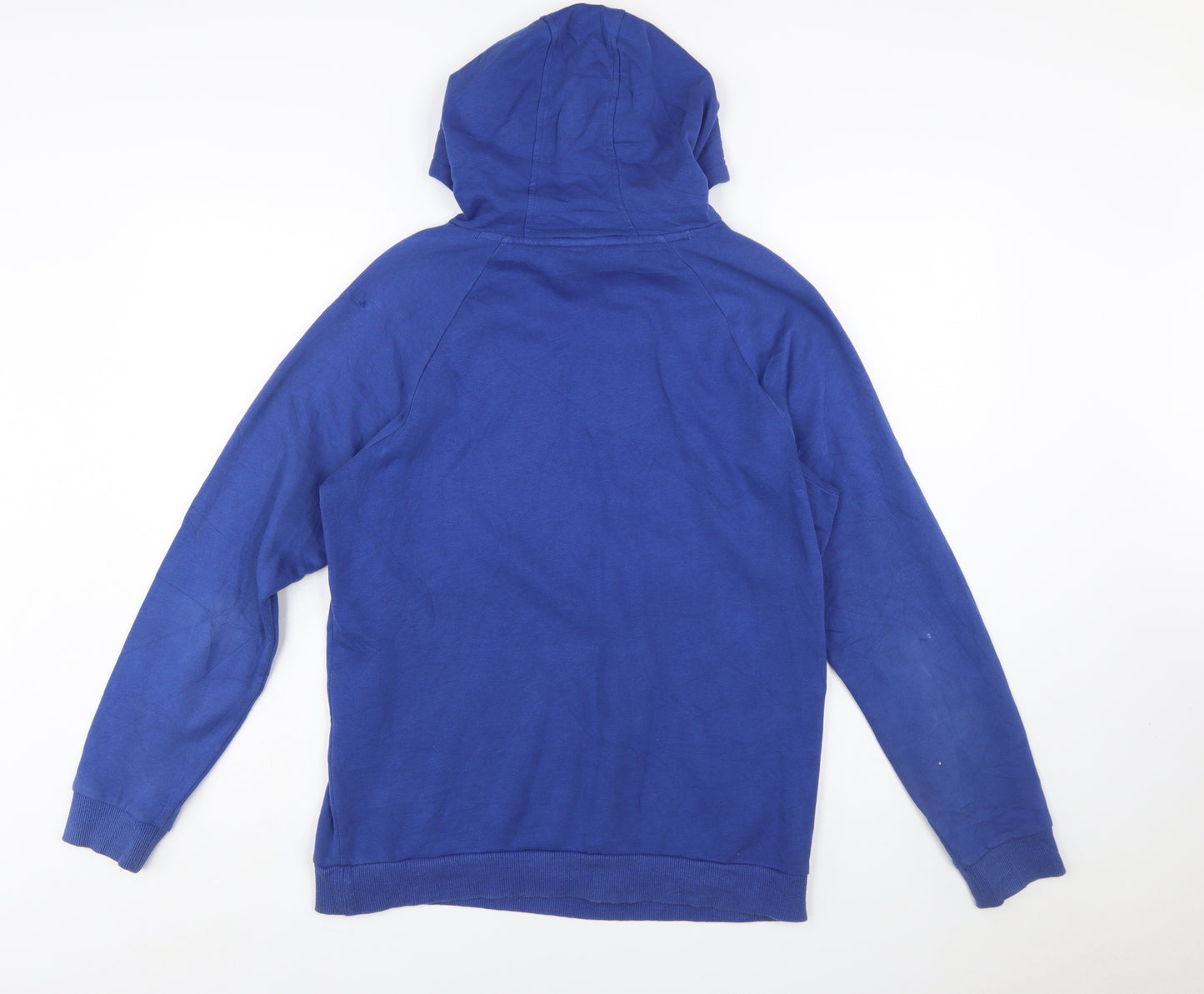 Under Armour Men's Blue Pullover Hoodie Small Logo Sports Fleece
