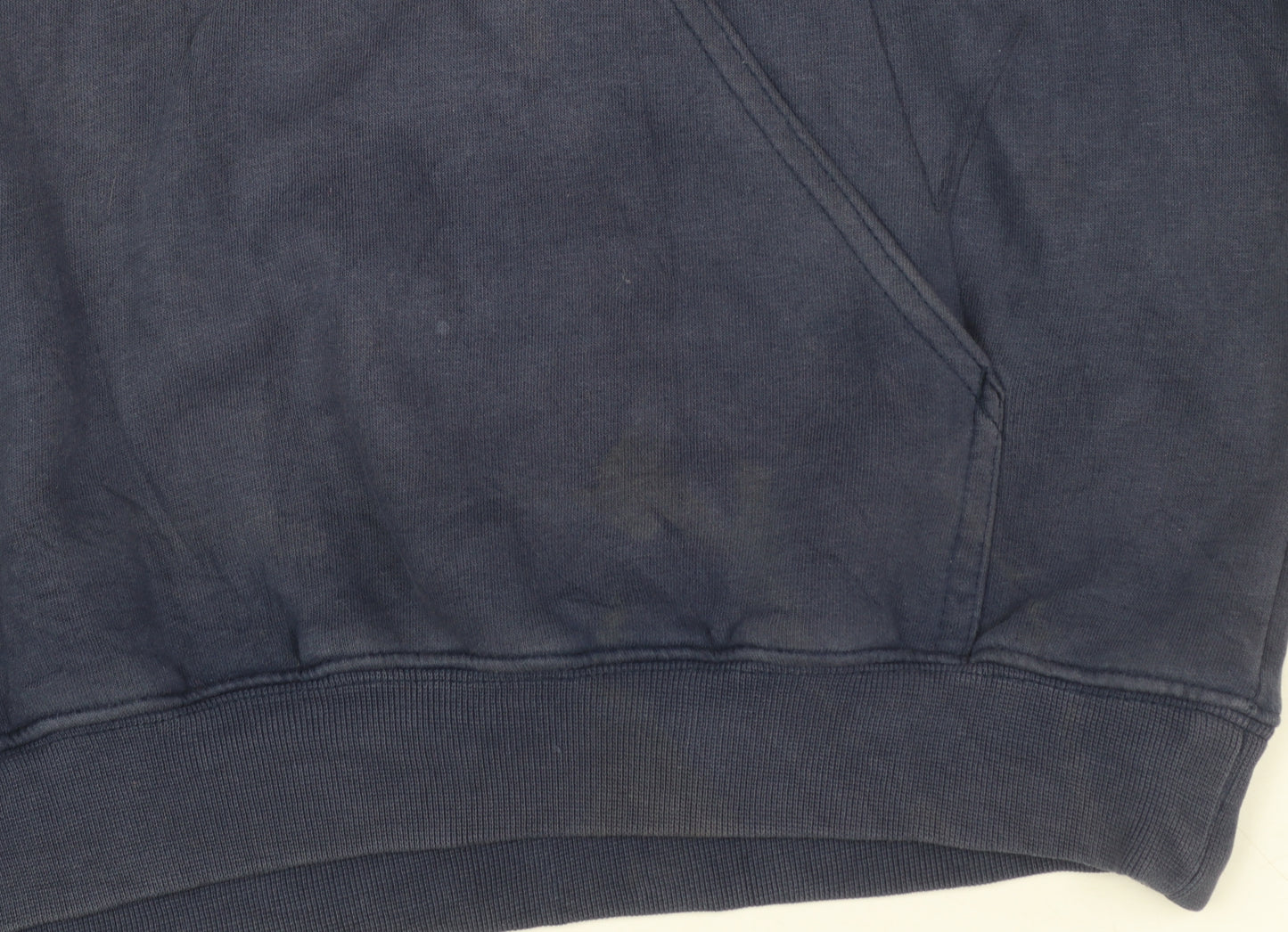 Nike Boys Blue Pullover Hoodie L 14-16 Logo Print Cotton Blend
