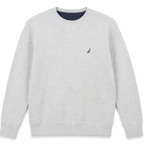 Nautica Men's Grey XS Crew Neck Cotton Blend Sweatshirt