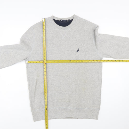 Nautica Men's Grey XS Crew Neck Cotton Blend Sweatshirt