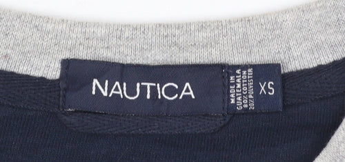 Nautica Men's Grey XS Crew Neck Cotton Blend Sweatshirt
