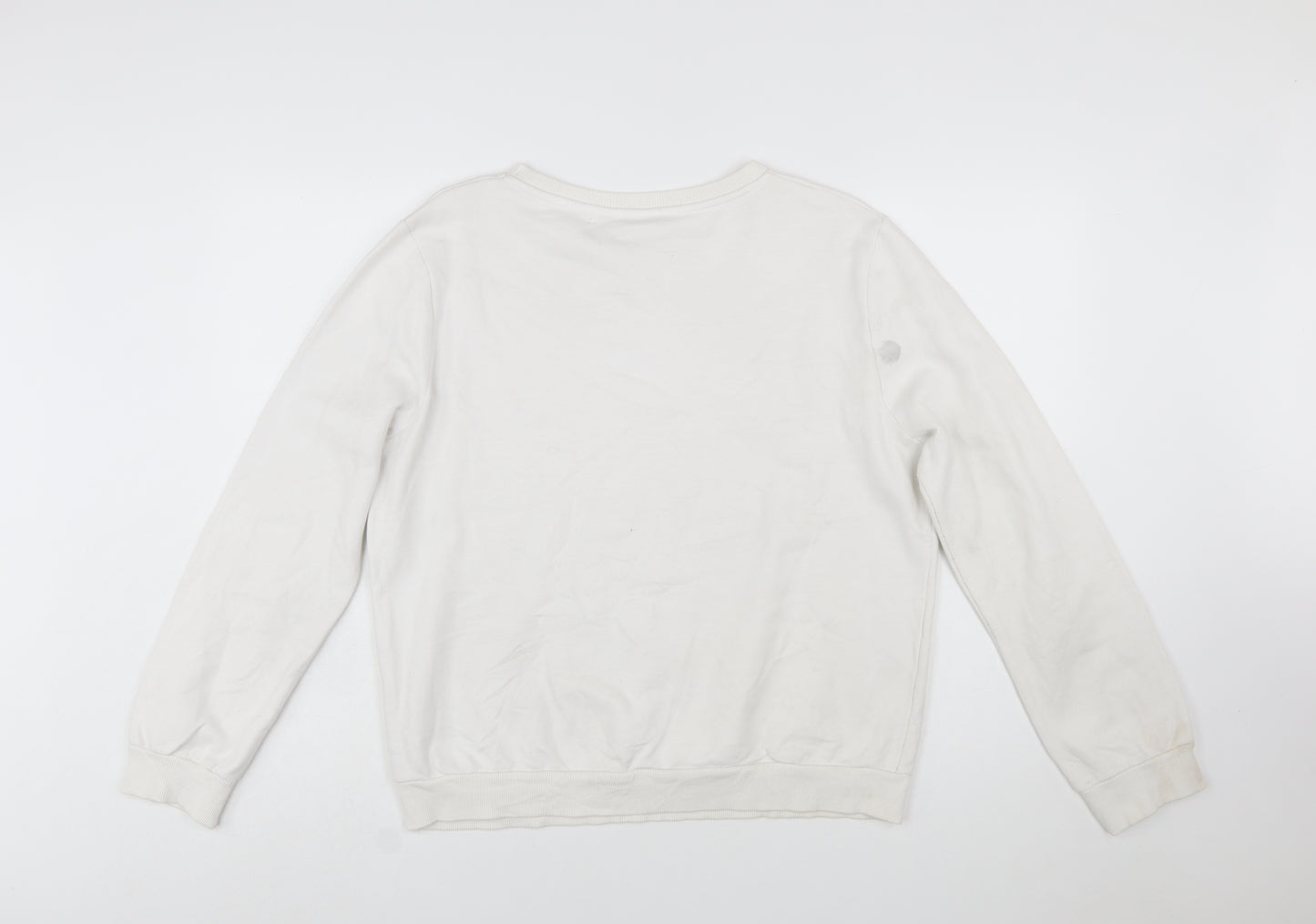Disney x Primark Women White Mickey Mouse Graphic Sweatshirt M 12/14