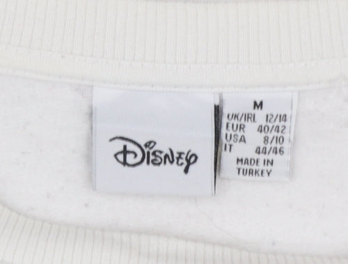 Disney x Primark Women White Mickey Mouse Graphic Sweatshirt M 12/14