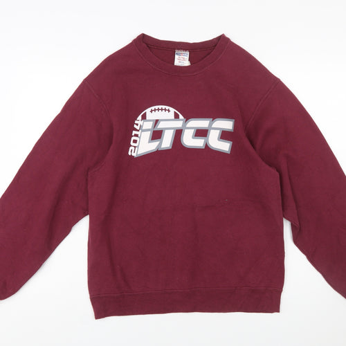 Jerzees Womens Burgundy LTCC 2014 Graphic Pullover Sweatshirt Size S