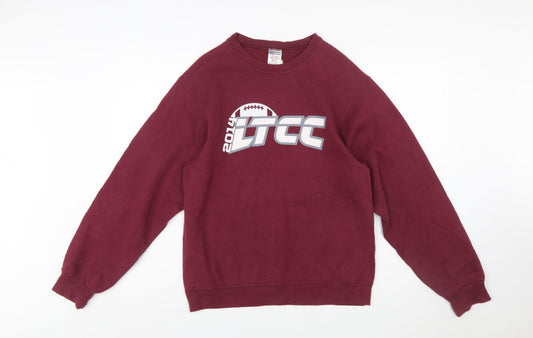 Jerzees Womens Burgundy LTCC 2014 Graphic Pullover Sweatshirt Size S