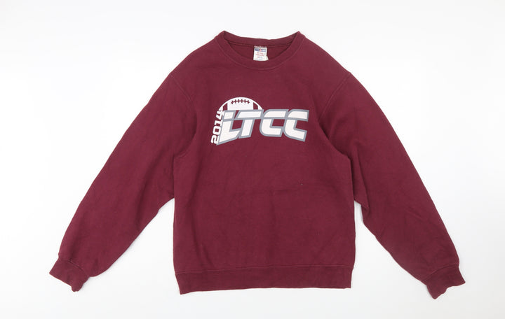 Jerzees Womens Burgundy LTCC 2014 Graphic Pullover Sweatshirt Size S