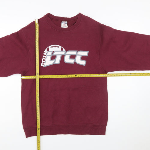 Jerzees Womens Burgundy LTCC 2014 Graphic Pullover Sweatshirt Size S