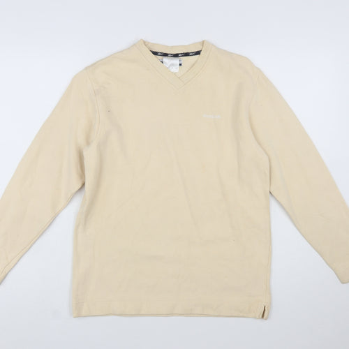 Reebok Women's Beige V-Neck Pullover Sweatshirt Size S
