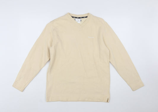 Reebok Women's Beige V-Neck Pullover Sweatshirt Size S