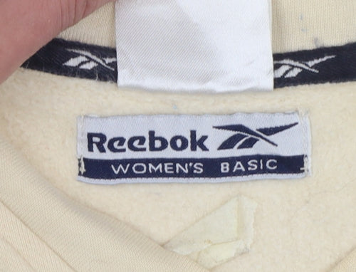 Reebok Women's Beige V-Neck Pullover Sweatshirt Size S