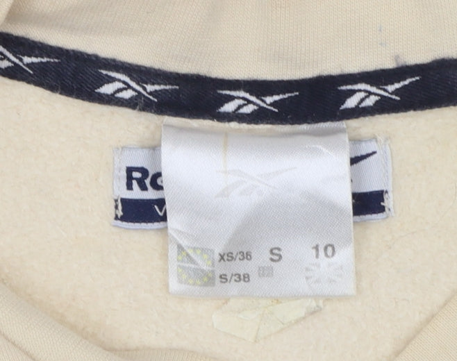 Reebok Women's Beige V-Neck Pullover Sweatshirt Size S