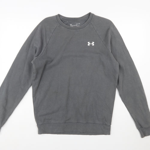 Under Armour Men's Grey Small Pullover Sweatshirt ColdGear Loose Fit
